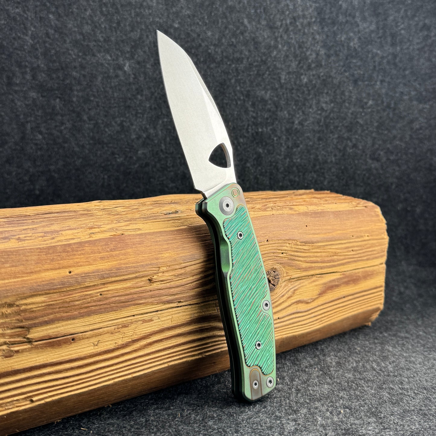 Multiverse | Stonewash & Titan "Ancient Green" Anodization (with Barked Pattern) Special Edition